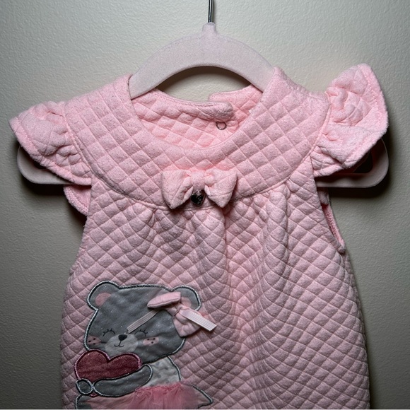 Limonada Pink and White Baby Girl Two Piece Jumpsuit Set Size 9 Months - Picture 8 of 11